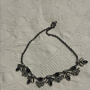 Beautiful statement necklace by Loft with faux pearls and diamonds